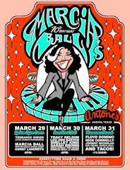 Marcia Ball's 70th Birthday Poster